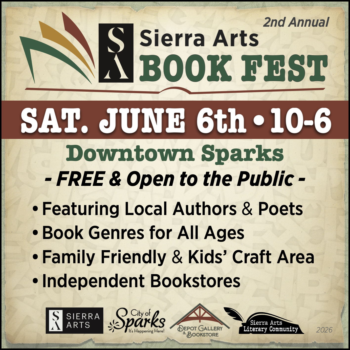 Sierra Arts Book Fest 2026